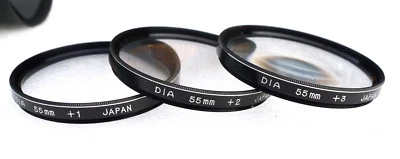 55mm DIA CLOSE UP Lens Filter - 3 Piece Set +1 +2 +3  -  NEW - Image 1 of 4