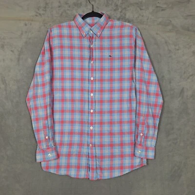 Camisa Vineyard Vines Manga Larga Algodón Lino Cuadros Ballena Jóvenes Niños Talla XL (18) Foto 1 de 4