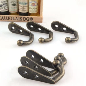 10 PIEZAS Antiguo Bronce Pared Puerta Llave Ganchos Pequeño Colgador Sombrero Abrigo Bolsa Colgante Metal - Imagen 1 de 10