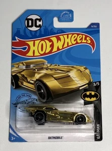 New Hot Wheels 2017 Mattel DC Batman Batmobile Gold Car 1:64 Unopened Box - Picture 1 of 5
