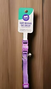 Whisker City - PURPLE Cat Collar Easy Release Collar 8-12 in Adjustable - Picture 1 of 13