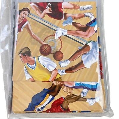 Vintage Basketball Puzzle Scramble Squares New in Bag 9 Piece Challenging Hoops - Image 1 of 3