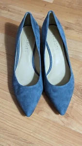 Talbots grauer Wildleder-Pump 1,5" Keilabsatz Damen Gr. 7,5M neu ohne Etikett. - Bild 1 von 7