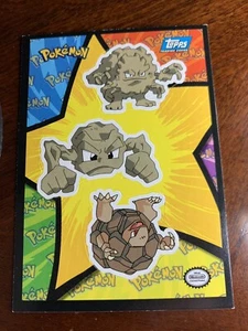 1999 Topps Pokemon La Primera Película Pegatina Logo Azul Geodude, Graveler & Golem - Imagen 1 de 2