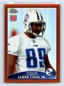 2009 Topps cromo cobre refractor #TC158 Jared Cook Rookie Titans/649  - Imagen 1 de 2