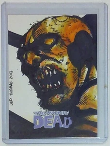 WALKING DEAD COMIC SKETCH CARDS SET 2: ZOMBIE ARTIST JED THOMAS JT03 - Picture 1 of 2