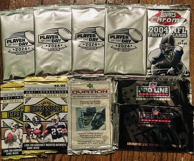 Old Shop Liquidation! NEW NFL Football LOT! 200 Ovation, 2004 Topps Chrome, 2001 - Image 1 of 3