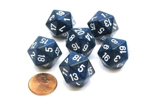 Dados de Chessex D20 moteados de 20 caras, 6 piezas - sigilo - Imagen 1 de 1