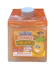 Craz-Z-Slimy Brand Orange Pineapple Slime! With Charms! Scented! NIB - Picture 1 of 2