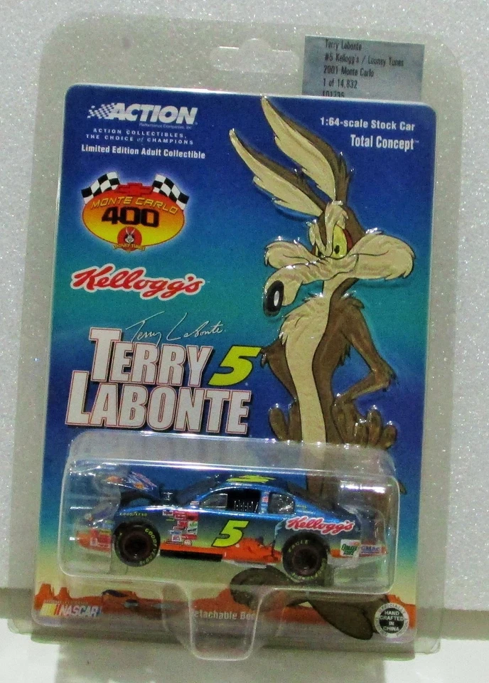 2001 acción 1:64 #5 Terry Labonte Kelloggs Chevy Looney Tunes Wile E Coyote Foto 1 de 1