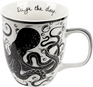 Gifts 16 Oz Black and White Boho Mug Octopus - Cute Coffee and Tea Mug - Ceramic - Picture 1 of 12