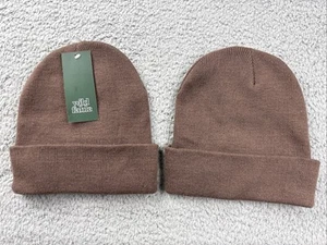 Lot of 2 Wild Fable Essential Beanie - Brown - Picture 1 of 6