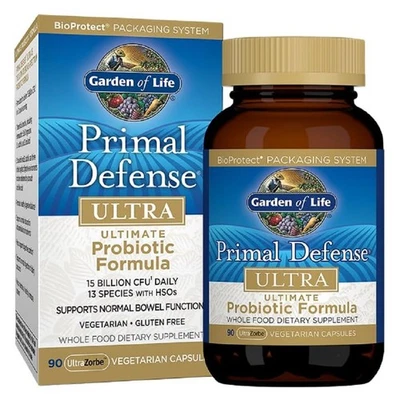 Probióticos Garden of Life para el equilibrio de la salud digestiva, Primal Defense Ultra Foto 1 de 4