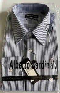 Alberto Cardini Lavendel Button-Down Langarm Hemd Herren Größe 16,5 - Bild 1 von 5