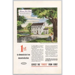 Ford Village Industries Nankin Mills 1945 Vintage Print Ad Westland MI WWII - Picture 1 of 1
