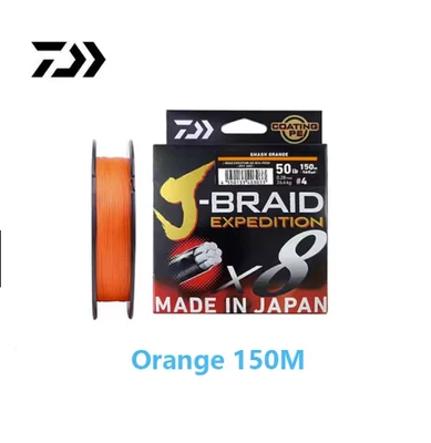 2024 Daiwa J-BRAID X8 150–300M Braided PE Fishing Line Dark Green/Multicolor - Image 1 of 4