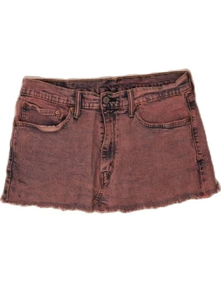 LEVI'S Womens Denim Skirt W36 XL  Pink Cotton DU15 - Image 1 of 3