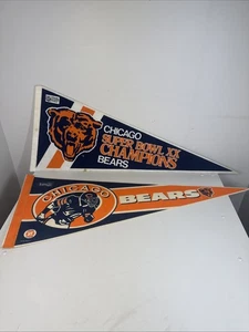 2 Vintage NFL Chicago Bears Wimpel 1985 Super Bowl XX CHAMPIONS 30" - Bild 1 von 12