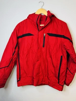 L.L. Bean Youth Parka Ski Snowboard Jacket Red With Black Kids Size L 14 - 16 - Image 1 of 4