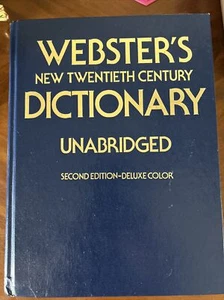 Vtg Websters New 20th Century Unabridged Dictionary 2nd Edition Deluxe Color 79 - Picture 1 of 7