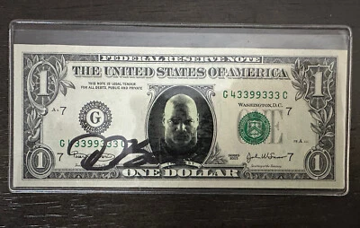 Derrick Brook Signed Autographed REAL $1 One Dollar Bill  NFL - Image 1 of 2