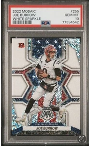 2022 Panini Mosaic JOE BURROW White Sparkle SSP PSA 10 GEM MINT🔥 - Picture 1 of 2