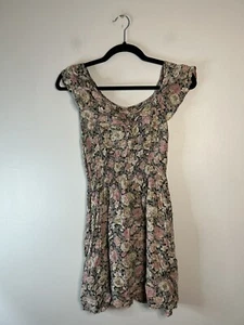 Papaya Flower Print Romper Shorts Jumper Pink Floral Womens Size Large - Picture 1 of 11