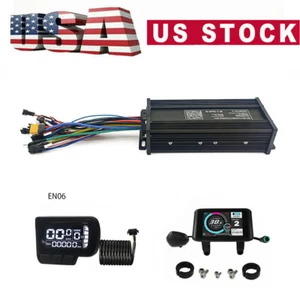 E-Bike 36V 48V 52V 1500W 35A Sine Wave Controller+EN06/UKC1 Colorful Display US - Picture 1 of 10