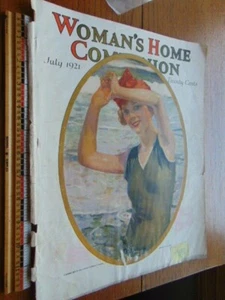1921 Woman's Home Companion- Swimmer cover- Yeast Foam Advert - Picture 1 of 2