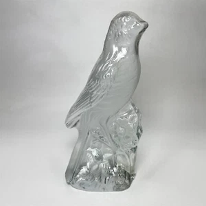 Vtg Viking Art Glass Clear Robin Bird Bookend Paper Weight Art Glass Sculpture - Picture 1 of 6