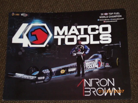 2019 ANTRON BROWN MATCO TOOLS TOP FUEL NHRA POSTCARD Cover