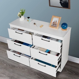 Bedroom furniture cabinet with 6 Drawers, Modern Chests of Drawer Chipboard USA - Picture 1 of 7