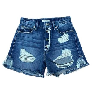 PRE-OWNED - Good American Distressed Denim Shorts - Bild 1 von 3