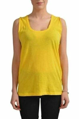 Top para mujer Dsquared2 de lino amarillo sin mangas cuello redondo EE. UU. M IT 42 Foto 1 de 3