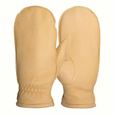 Guantes de cuero para mujer Snowfall con forro polar para dedos de Pratt and Hart Foto 1 de 3