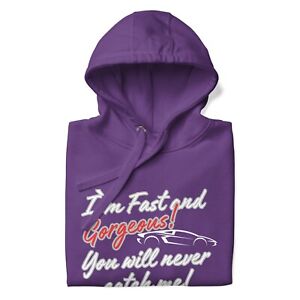 Stylish Gildan Relaxed Hoodie with 'I'm Fast and Gorgeous' Quote - Sizs S - 3XL