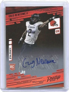 2021 PRESTIGE RC AUTO GREG NEWSOME II RED XTRA POINTS #263 BROWNS NORTHWESTERN - Picture 1 of 2