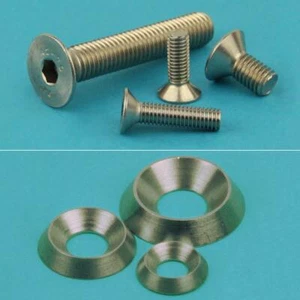 Senkkopfschrauben 7991 Senkkopf Innensechskant Zierscheiben Rosette Edelstahl A2 - Bild 1 von 7