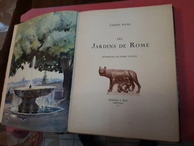 LIBRO " LES JARDINS DE ROME. Aquarelles de Pierre Vignal (Francese)  1923....... - Immagine 1 di 4