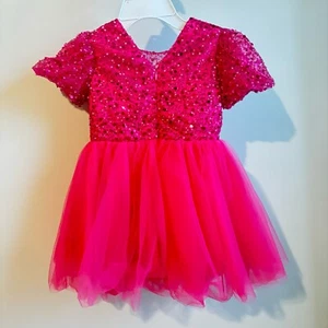 pink Girls Dress Sleeveless Flower Girl Recital Birthday Princess NEW - Picture 1 of 5