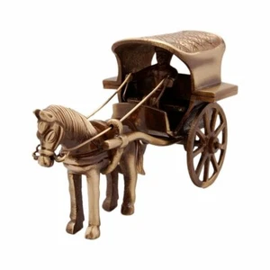 Carro de caballos para correr de latón pieza de exhibición para decoración de oficina en casa Diwali regalo de Navidad - Imagen 1 de 3