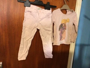 For 2-3 old Girl. 4 Tops. 1 Trousers. Pink. See photos for details. - Picture 1 of 13
