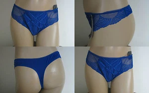 STRING avec DENTELLE BRODEE IMPLICITE BLEU Taille 4 - Imagen 1 de 1