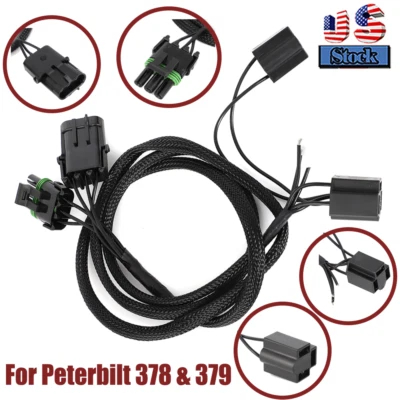 Arnés de cableado de faros compatible con Peterbilt 378 y 379 1988 a 2007 127 119 BBC Foto 1 de 4