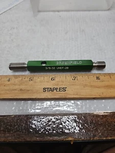 3/8 - 32 UNF-2B Thread Plug Gage GREENFIELD GAGE GO .3547/NO GOPD .3591 GAGE - Picture 1 of 8