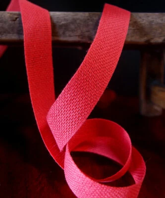 Cinta de mezcla de algodón de lino de 5/8" rollo de 25 yardas - 6 opciones de color Foto 1 de 4