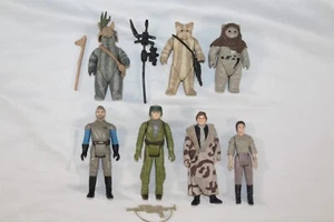 Star Wars Lote de 7 Original Kenner ROTJ Endor Leia Han Ewok Rebel Logray Teebo - Imagen 1 de 11