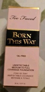 Too Faced Born This Way Caramel Med to Full Oil Free Foundation Full Size NEW! - Picture 1 of 6