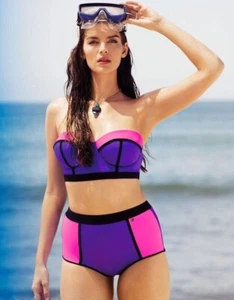 32D-FREYA ~ BONDI SWEETHEART GEPOLSTERT-LONGLINE-BIKINI-BH-XS-SLIP-SET-VIBE-LILA* - Bild 1 von 1