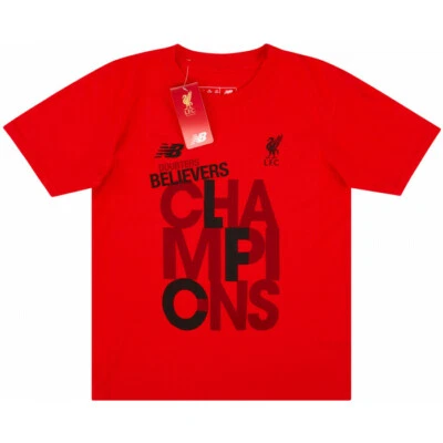 LIVERPOOL FC NEW BALANCE CHAMPIONS T SHIRT JUNIOR BOYS XL AGE 12-13 YEARS 158CM - Image 1 of 4